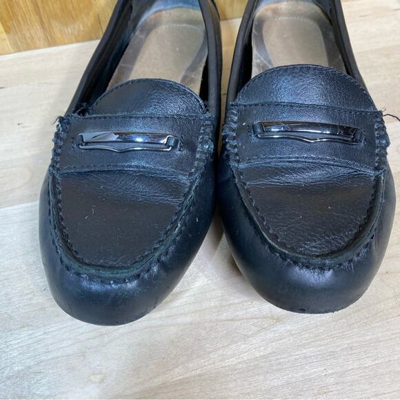 Vionic Black Leather Ashby Loafer Moc Toe 7 - Picture 4 of 10